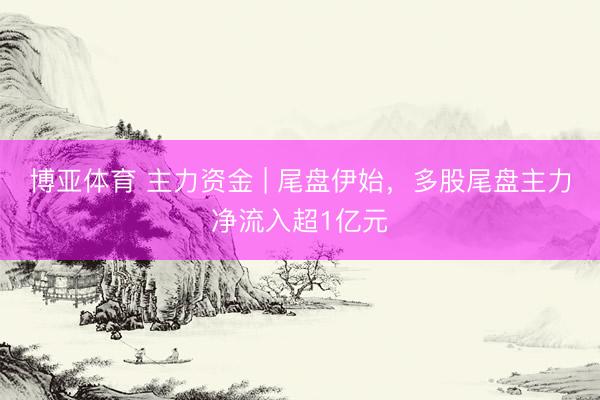 博亚体育 主力资金 | 尾盘伊始，多股尾盘主力净流入超1亿元