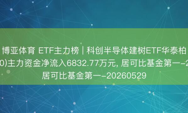 博亚体育 ETF主力榜 | 科创半导体建树ETF华泰柏瑞(588710)主力资金净流入6832.77万元， 居可比基金第一-20260529