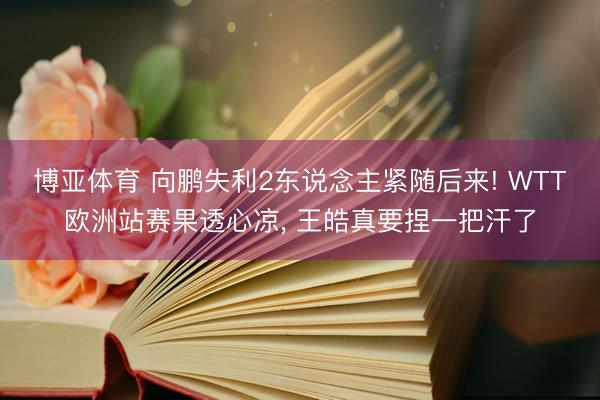 博亚体育 向鹏失利2东说念主紧随后来! WTT欧洲站赛果透心凉， 王皓真要捏一把汗了